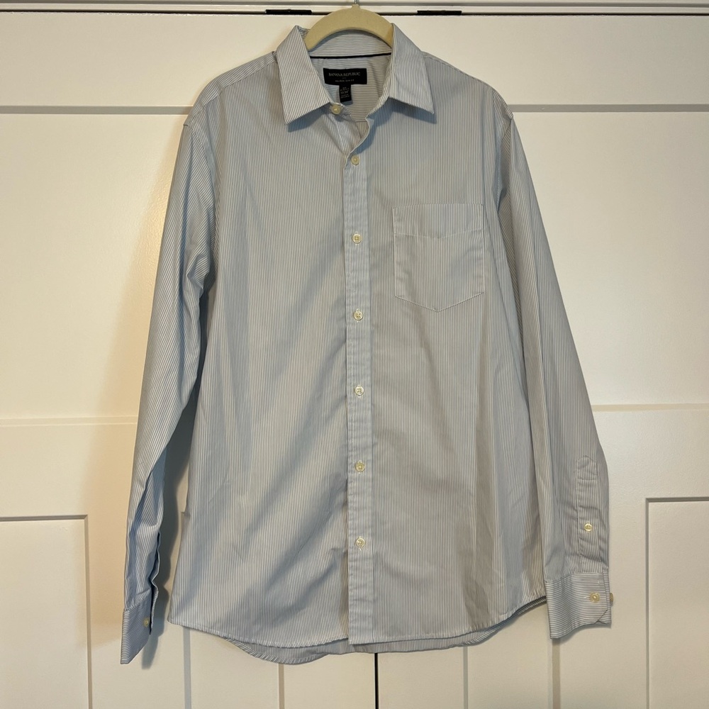 Men's Blue Striped Shirt